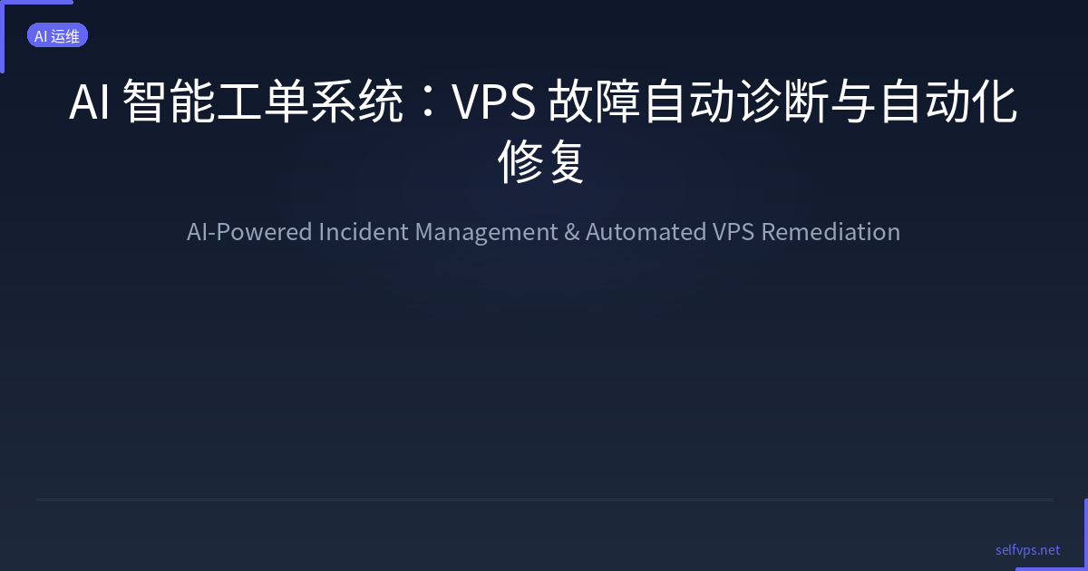 Featured image of post AI-Powered Incident Management: Automated VPS Diagnosis & Remediation