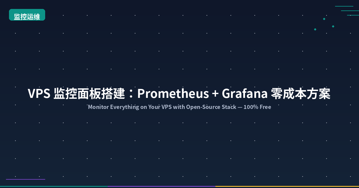 Featured image of post VPS Monitoring Dashboard: Prometheus + Grafana on a Budget VPS